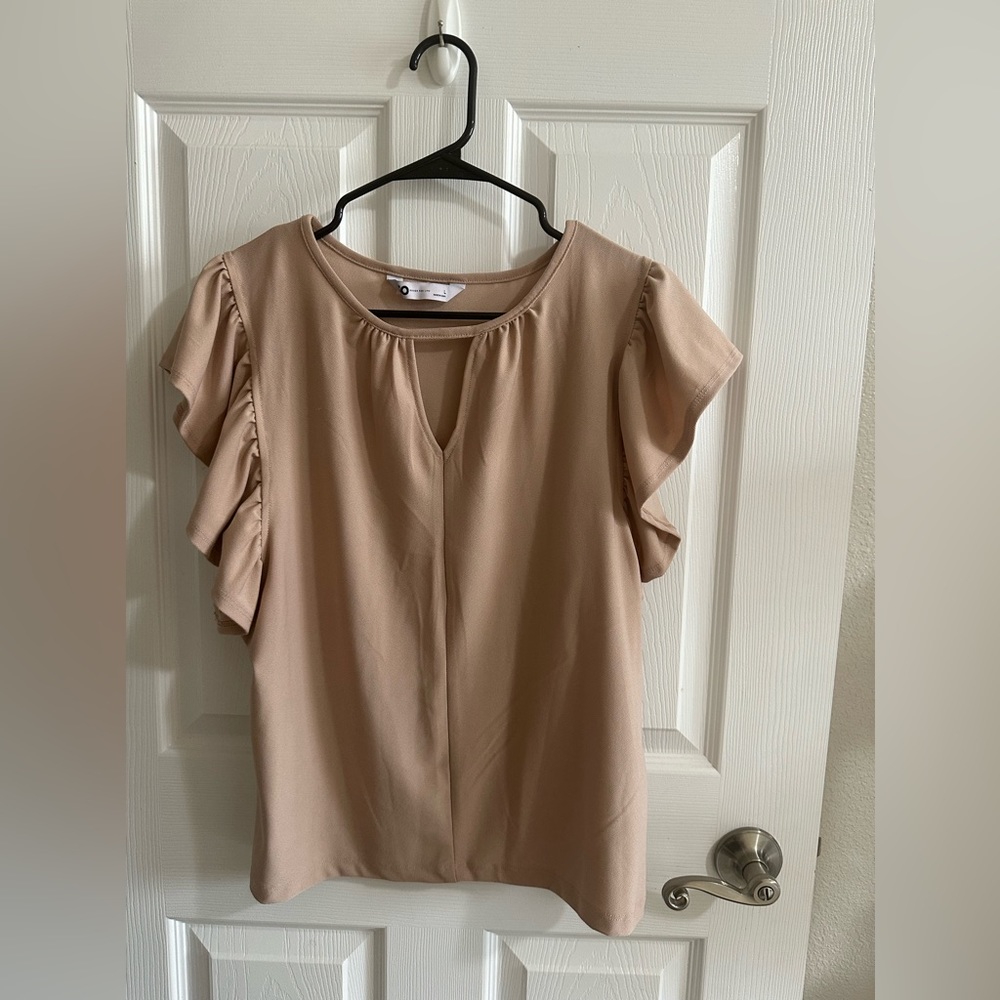 Blush Pink Ruffle shirt